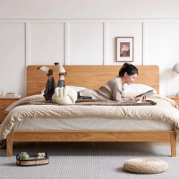 【橙家居·家具】/預購/加莫系列六尺實木大板床架 JM-A5017(售完採預購 實木床 日式床 簡約床 床底)