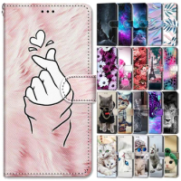 Leather Wallet Case For Xiaomi Redmi Note 8 2021 Flip Cover na For Redmi Note 8T 8Pro Note8 Pro Painted Animal Case Phone Bags