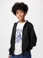 UNIQLO KIDS Jaket Hoodie Dry Sweat anak Ritsleting Full-Zip BLACK 130