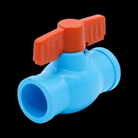 บอลวาล์ว PVC - ABS รุ่น HK-E001-2 ขนาด 3/4 นิ้ว สีฟ้า