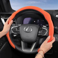 ปลอกพวงมาลัยกำมะหยี่บางสำหรับ Lexus เลกซัส — ดีไซน์ชิ้นเดียว กันลื่น ดูดซับเหงื่อ ติดตั้งแบบคลิป รอง