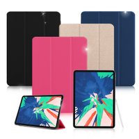 VXTRA iPad Pro 11吋 經典皮紋超薄三折保護套