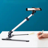 Desk Tripod Stand for Mobile Cell Phone Overhead Video Shooting Support Table Smartphone Mount for Food Photography Recording
