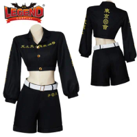 Anime Tokyo Revengers Navel Exposed Jacket Cosplay Costume Top Shorts Suit Halloween Outfits Tokyo Revengers Costumes