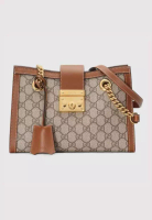 GUCCI GUCCI Padlock Small GG Shoulder Bag Beige