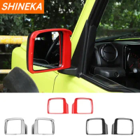 SHINEKA Exterior Stickers For Suzuki Jimny 2019+ Car Rearview Mirror Rain Eyebrow Decoration Frame Cover For Suzuki Jimny 2019+
