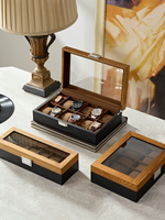 手表收納盒高檔級實木質紋放手表盒子多位腕表收藏陳列透明展示盒
