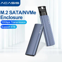 Acasis 10Gbps M2.NVME SSD Case Support NVME/NGFF Type-C To M2 8TB For M Key/B&amp;M Key External Hard Driver Case