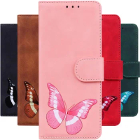 Cute Butterfly Case For Samsung Galaxy A10 A20E A12 A13 A21S A51 A52 A72 A82 S22 S21 S20 FE S10 Plus Ultra Wallet Cover D26G