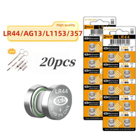 4-50 unit LR44 bateri AG13 Button  1.5V 357 SR44 LR1154 Button bateri syiling L1154 bateri untuk mai