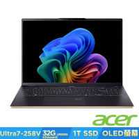 Acer 宏碁 Swift 16 AI SF16-51-75BA 16吋 Copilot+ PC 輕薄AI 筆電(CU7-258V/32GB/1TB/Win11)