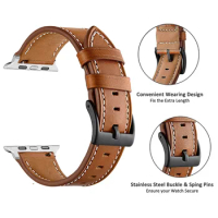 Leather Watch Straps For Apple Watch Band 44mm 49mm 45mm 42mm 40mm 41mm 38mm Sport Bracelet IWatch Series Ultra 9-8-7-6-5-4-3-SE