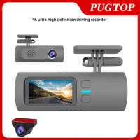 2024 New 4K Car Dash Cam UHD Driving Recorder Panoramic Night Vision for Cars Front Rear Dual Lens DVR Wide angle Voice Control