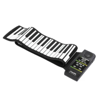 Electronic Roll Up Piano Keyboard Portable Keyboard Piano Speaker And Connecting Pedal For Kids Beginners Gift