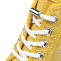 Round Elastic Shoe Laces Quick Elastic Shoelaces Metal Lock Shoe Laces For Kids Adult Sneakers
