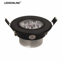 3W 4W 5W LED Downlights Recessed Downlight Dimmable LED Lighting Black Shell Angle-adjustable + AC110 220V Driver