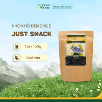 Nho khô đen Chile Just Snack kích cỡ medium, không đường | Túi giấy 100g, Ăn Vặt, Healthy Food