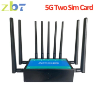ZBT Two SIM 5G Router WiFi6 3000Mbps Sim Card Gigabit LAN 2.4GHz 5Ghz 8 Antenna 5G NSA+SA 4×4 MIMO Home Hotspot WiFi Router