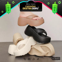 【GSI Shoes】Sandal Wanita Sendal Jepit Wedges Wanita Tebal Fashion Korea Bahan Karet EVA Rubber Premi