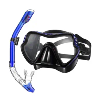 Diving Gear Premium Snorkeling Gear Set for Adults Anti-fog Swim Goggles Panoramic View Dry Top Snorkel Ideal Diving for Men