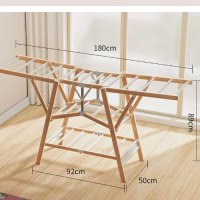 晾衣架【1.8米鋁合金木紋加大款】大小：【大】