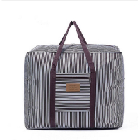 收納袋搬家袋（咖啡條紋）（特大60*50*25cm（適合單人被）） 