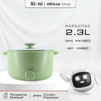 XIONI Panci Listrik Jumbo 2.3 Liter 450-800 Watt Anti Lengket & Cepat Panas Bisa Diatur Suhu Hemat E