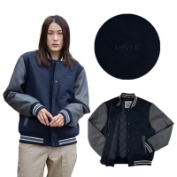 【LEVIS】Levis 棒球外套 繡標 學院風 舖棉外套 大尺碼 無帽外套 夾克 平輸品(1064HR1)