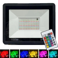 Đèn LED RGB Flood Light, AC 220V, Chống Thấm Nước IP65 Ngoài Trời, Có Điều Khiển Từ Xa, Có 10W, 20W,