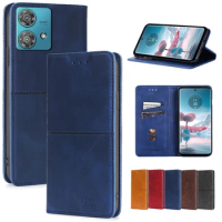 Bussiness Magnetic Flip Cover For Motorola Edge 40 30 20 S X40 X30 Pro Ultra Neo Fusion Lite Plus Leather Book Case Card Slots