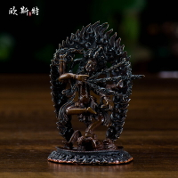 歐斯特 藏傳佛教用品尼泊爾銅手工3寸咕嚕咕咧作明佛母佛像