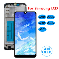 LCD Screen For Samsung Galaxy A10S A20S A30S A40S A50S AMOLED Touch Screen Display With Frame Assembly Replacement