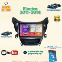 Combo  Màn Hình Android OLEDPRO A5 _ P450 theo xe ELANTRA  2011_2014 kèm dưỡng và jack nguồn zin the