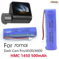 Original HMC1450 3.7V 500mAh Li-ion Battery For 70mai Smart Dash Cam Pro Midrive D02 Replacement Batterie 3-wire Plug with BMS