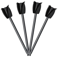 4Pcs Epoxy Mixing Stick Paint Stirring Rod Putty Cement Paint Mixer Attachment with Drill Chuck for Oil Paint(Black)