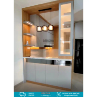 Meja Bar Minimalis Modern Model 001 - Mini Bar Dapur Non Rakitan & Bisa Custom