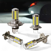 Lampu Depan Motosikal LED, 33SMD, Lampu Kabus, Model H4, H7, H1, H3, Pencahayaan Sangat Terang