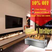 Inno living 30 inch Luxury ethanol flame fireplace ventless google home enabled burner insert