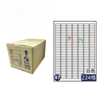 【鶴屋】A4電腦標籤 8.5x25.4mm 圓角 224格 1000張入 / 箱(L0925 LX)