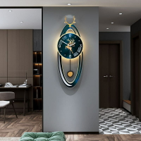 【時鐘】創意輕奢現代 靜音時鐘 掛鐘 掛畫 壁畫 溫度計 客廳 餐廳 帶鐘 牆壁裝飾 傢居創意裝飾品