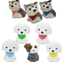 husky squishy Puppy Dog Squeeze Husky Dog Jumbo Scented Decompression Cartoon Animals Relieves Stress Anxiety Toy