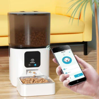 WiFi Smart Cat Automatic Feeders Automatic Regular Quantitative Cat Dog Food Remote Control Feeder For Cat Dog Dry Food
