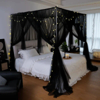 Mosquito Net for Bed with Canopy Four Corner Post Bed Curtain Canopy Luxury Mosquito Net Set Double/