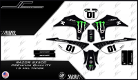 Razor SX500 Graphics Kit Decals – Thick High Gloss Finish, Gray, 13+