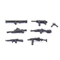Military Swat Weapon Blocks Carbine Guns Pack City Police Soldier Builder Series WW2 Army Accessories MOC Brick Boys Gift Toys