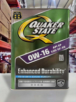 【4%點數】『油工廠』QUAKER ENHANCED DURABILITY 0W16 機油 4L 鐵罐 SP GF-6B 油電 省油【樂天APP下單限定】