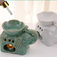 Ceramics Multifunctional Elephant Oil Burner For Essential Oils And Wax Melts Fashionable