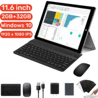 Drop Shipping 11.6 INCH D11 Windows 10 Tablet PC 2GB+32GB Dual Camera WIFI HDMI-Compatible 1920*1080 IPS 7000mAh 2*USB