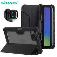 For iPad Mini 6 2021 Case Nillkin Bumper Leather Case Camera Protection Cover With Pencil Holder Smart Back Cover For iPad Mini6