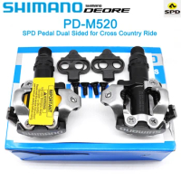 Shimano PD M520 Bicycle Pedals for Mountain Bike Deore SPD Dual Sided Self-locking MTB Bicycle Pedals Original Bike Parts
